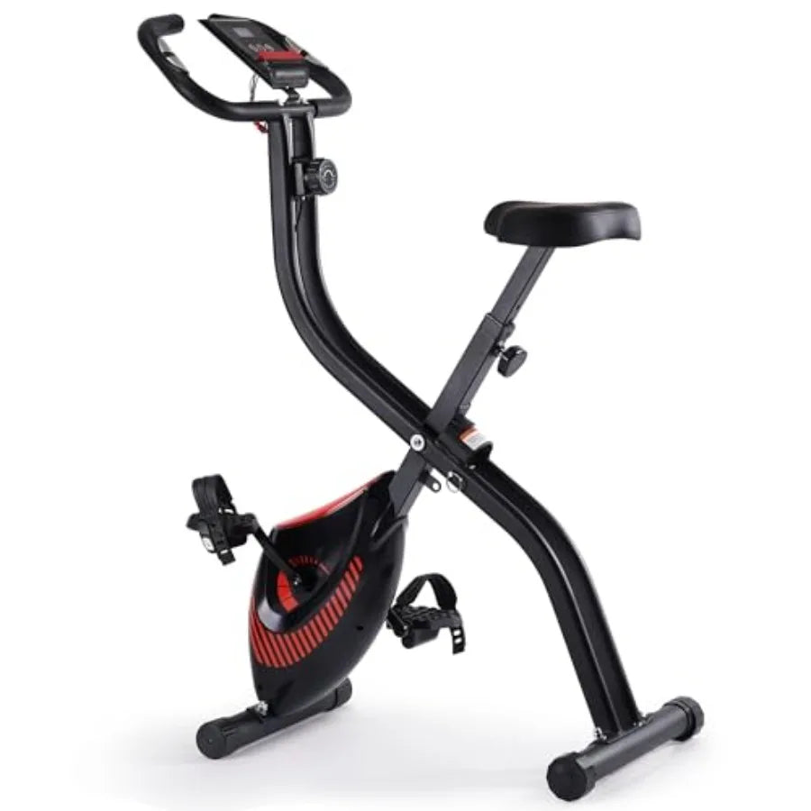 Black and red exercise bike