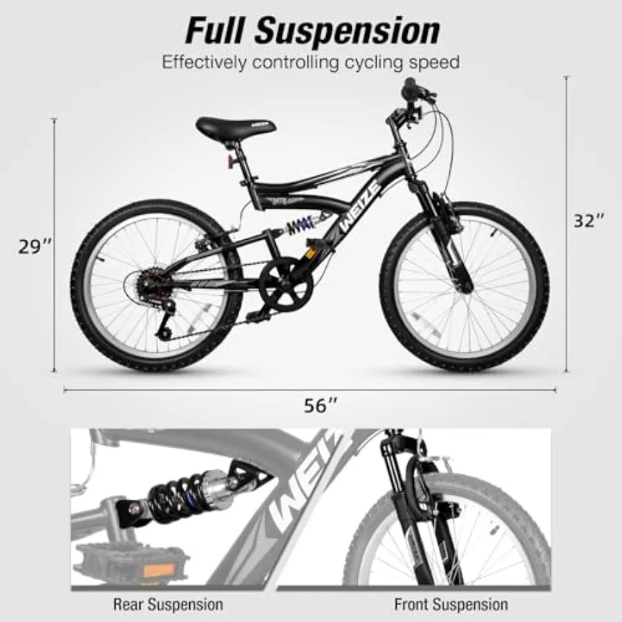 20/24” Kids Dual Suspension MTB