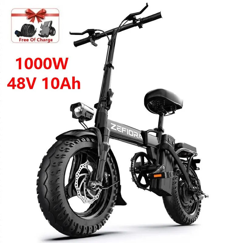 1000W/2000W 48V City Electric Bike – 14" Alloy Frame