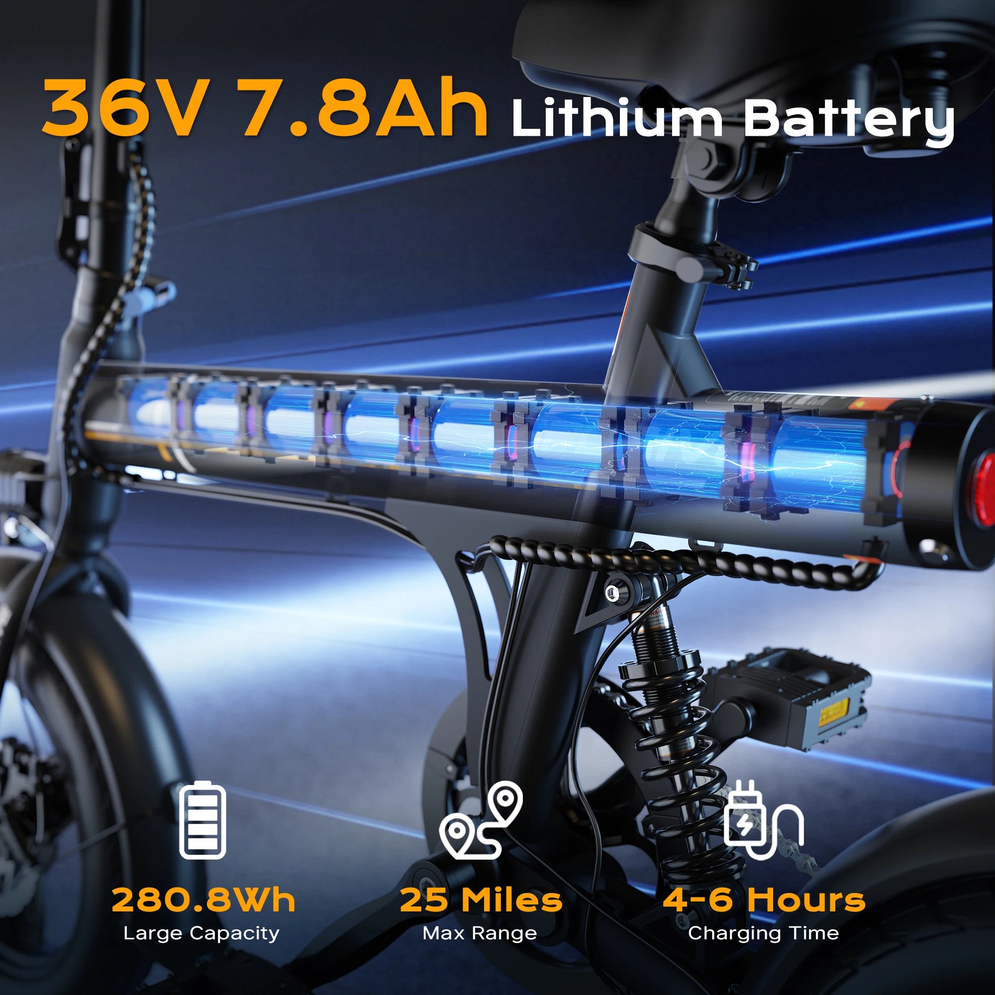 VIPDRIVE Zypho 350W City E-Bike – 14" Compact