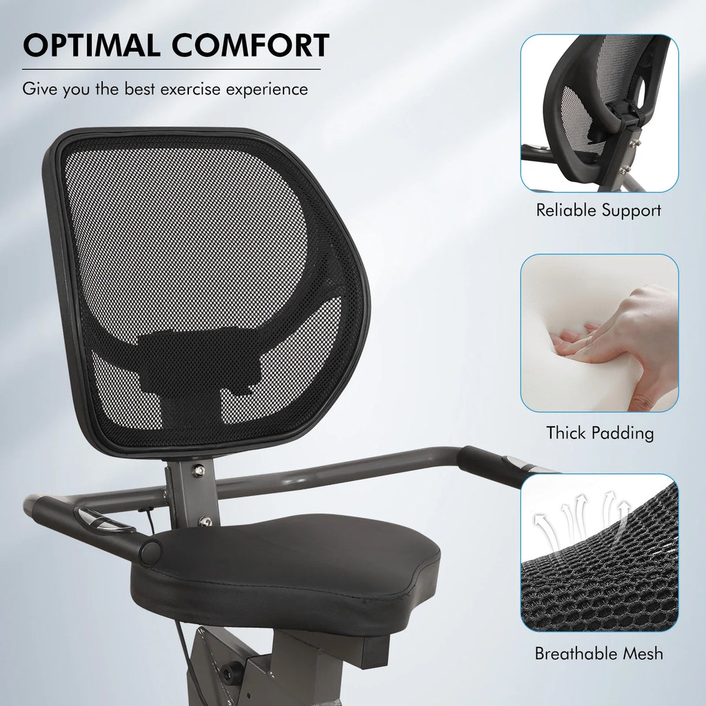 Sturdy Recumbent Exercise Bike with Monitor