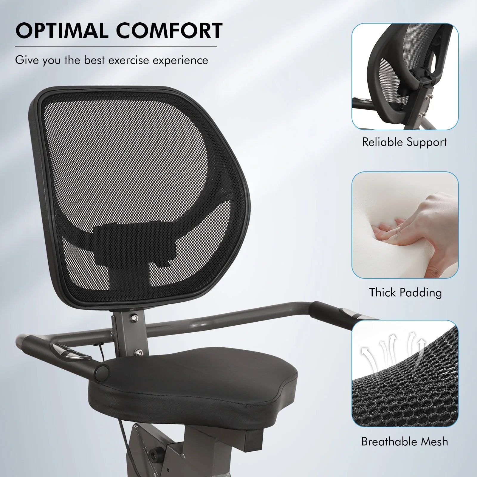 Sturdy Recumbent Exercise Bike with Monitor