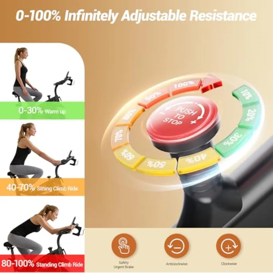 Comfort Seat Spin Bike – 300LB Capacity