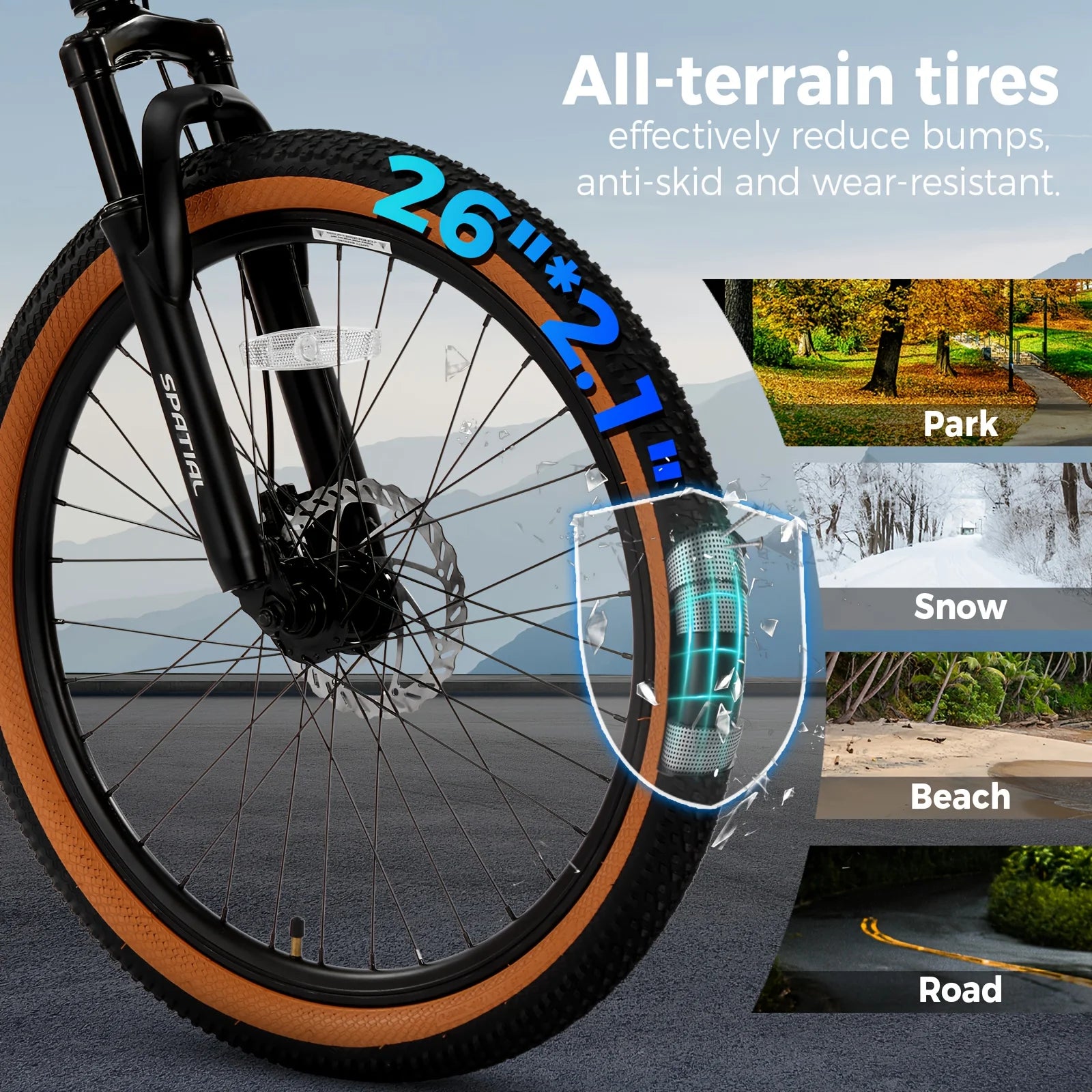 26” Fat Tire Suspension Mountain Bike