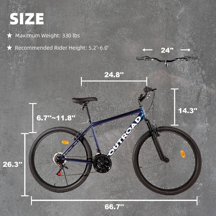 26” Off-Road 21-Speed Mountain Bike