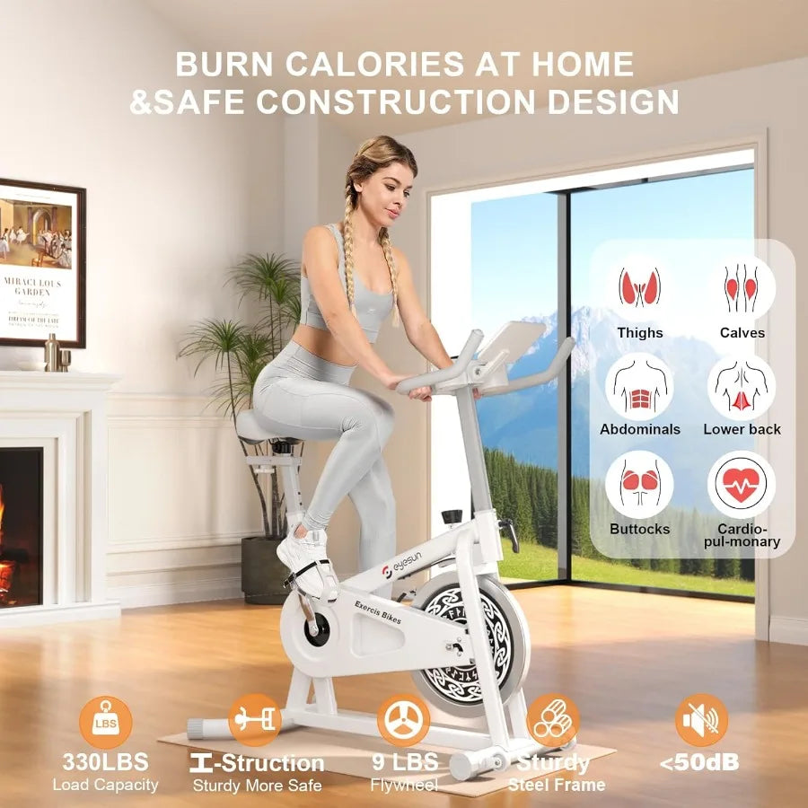 Adjustable Friction Indoor Cycling Bike – 330LB