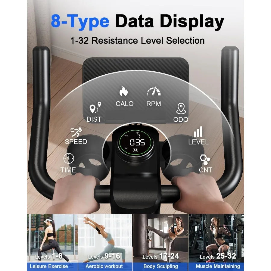 32-Level Magnetic Indoor Exercise Bike