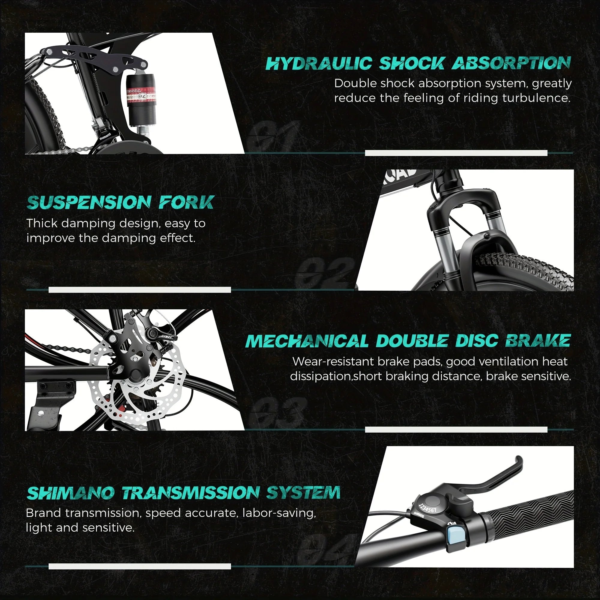 26” Full Suspension 21-Speed MTB