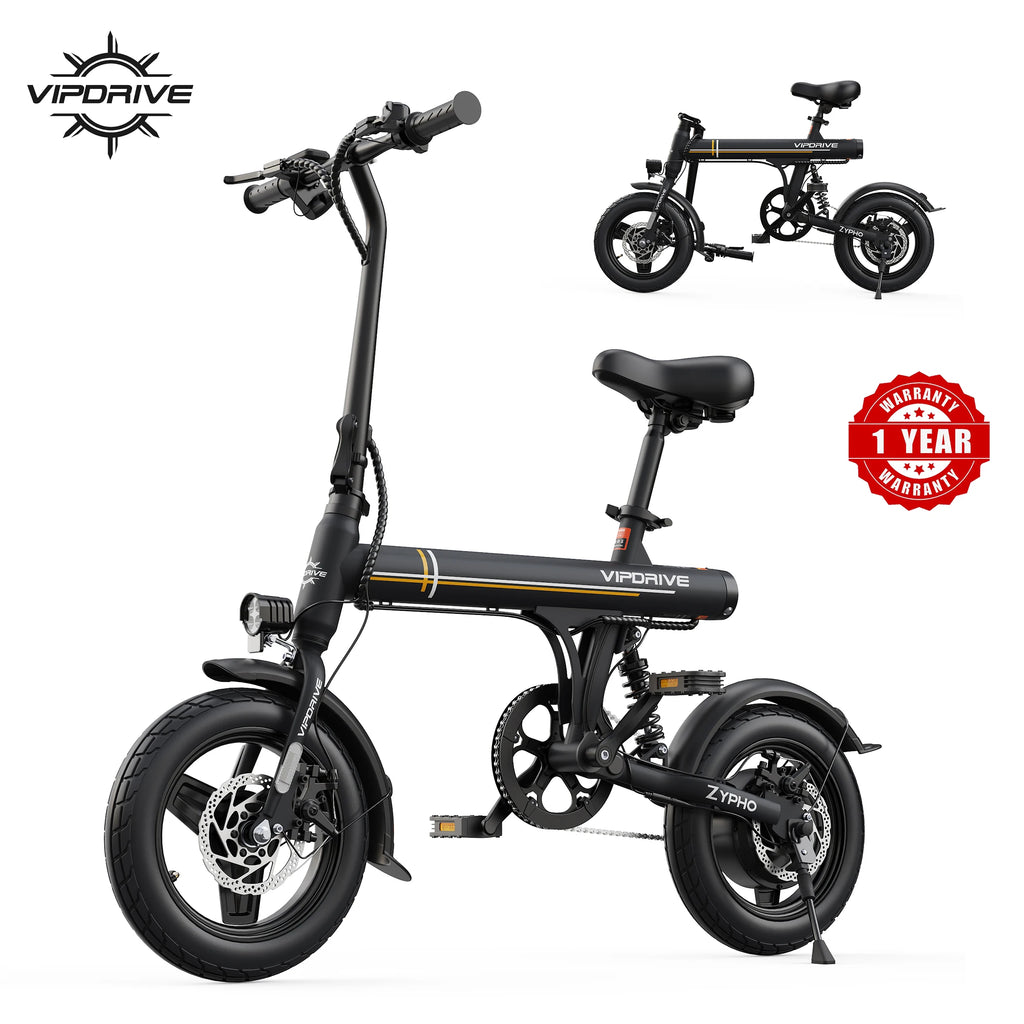 VIPDRIVE Zypho 350W City E-Bike – 14" Compact