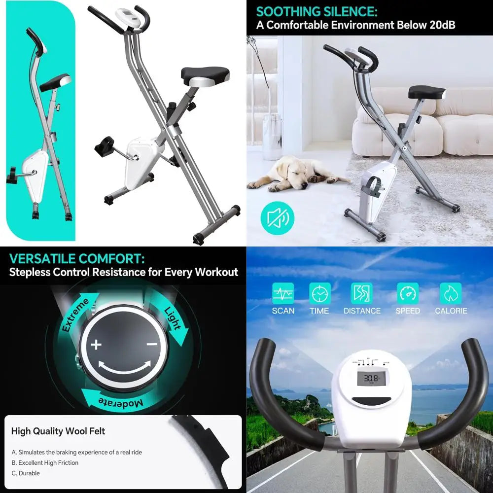 5-in-1 Magnetic Folding Exercise Bike