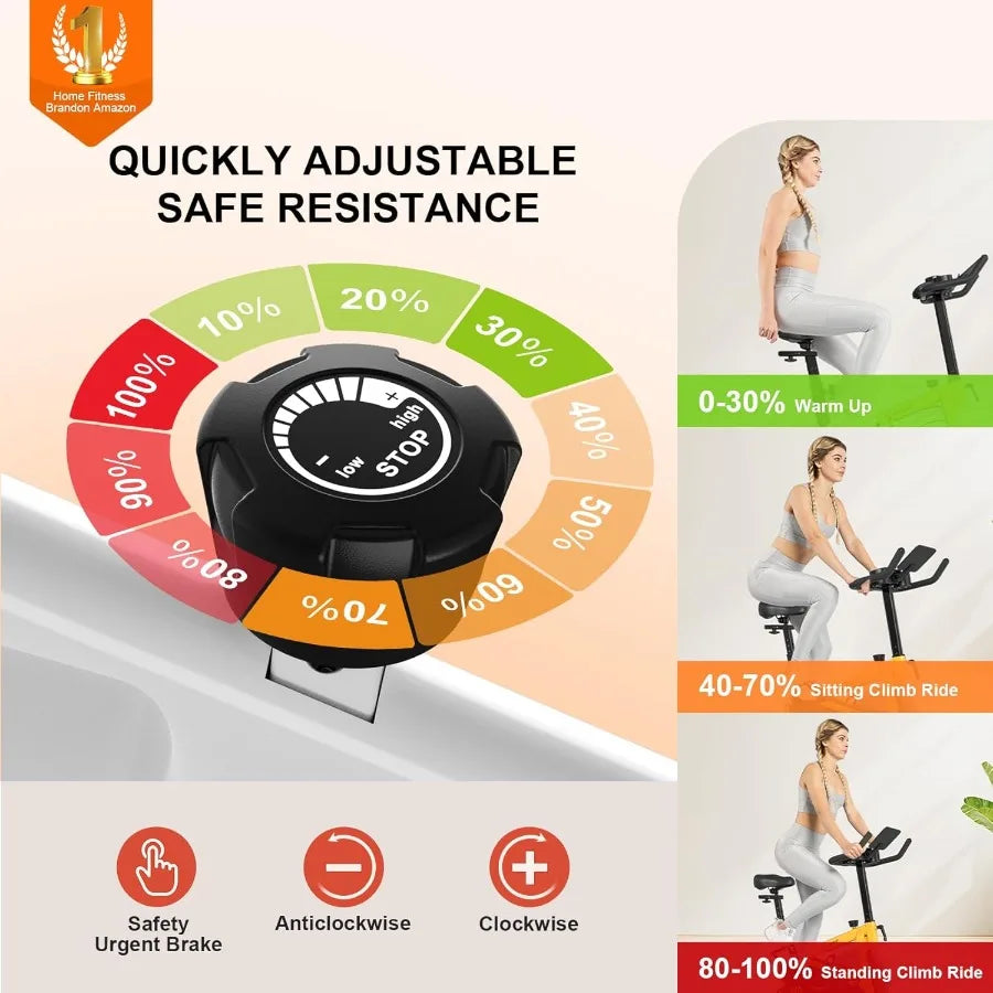 Adjustable Friction Indoor Cycling Bike – 330LB