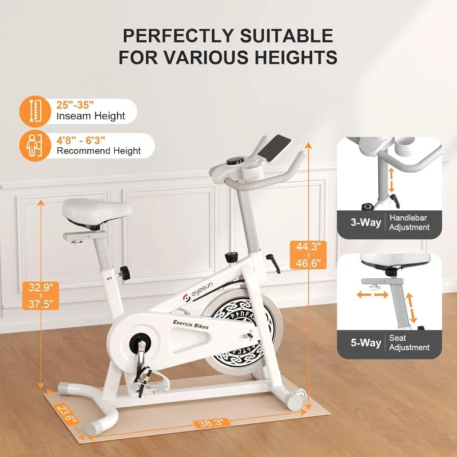 Adjustable Friction Indoor Cycling Bike – 330LB