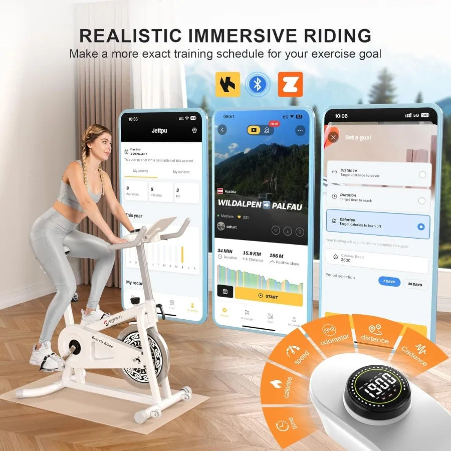 Adjustable Friction Indoor Cycling Bike – 330LB