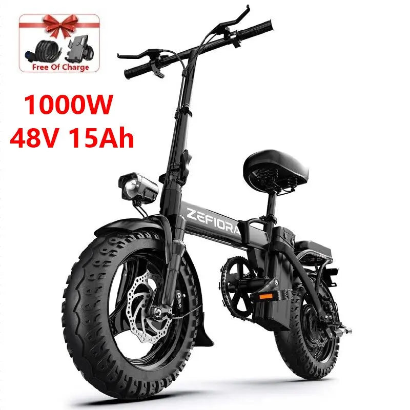 1000W/2000W 48V City Electric Bike – 14" Alloy Frame