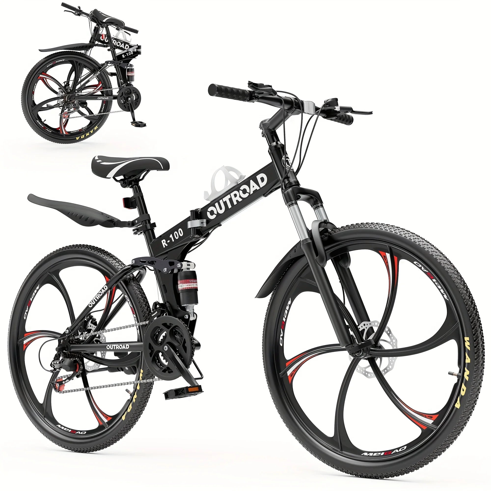 26” Full Suspension 21-Speed MTB