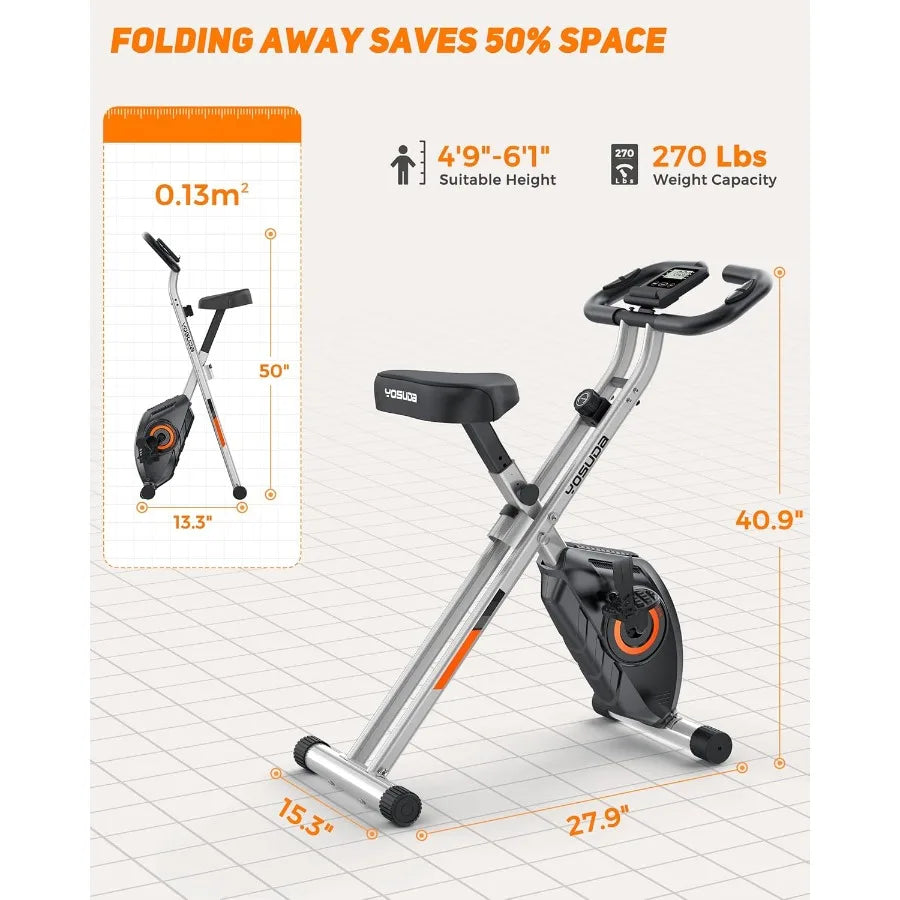 Compact Foldable Stationary Bike