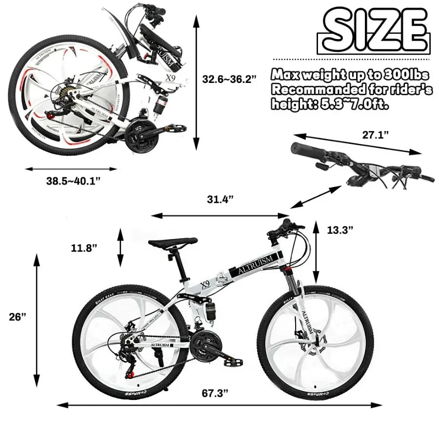 26” Shimano Full Suspension MTB