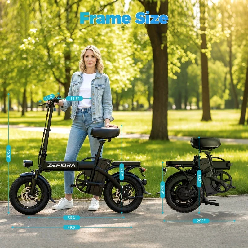 1000W/2000W 48V City Electric Bike – 14" Alloy Frame
