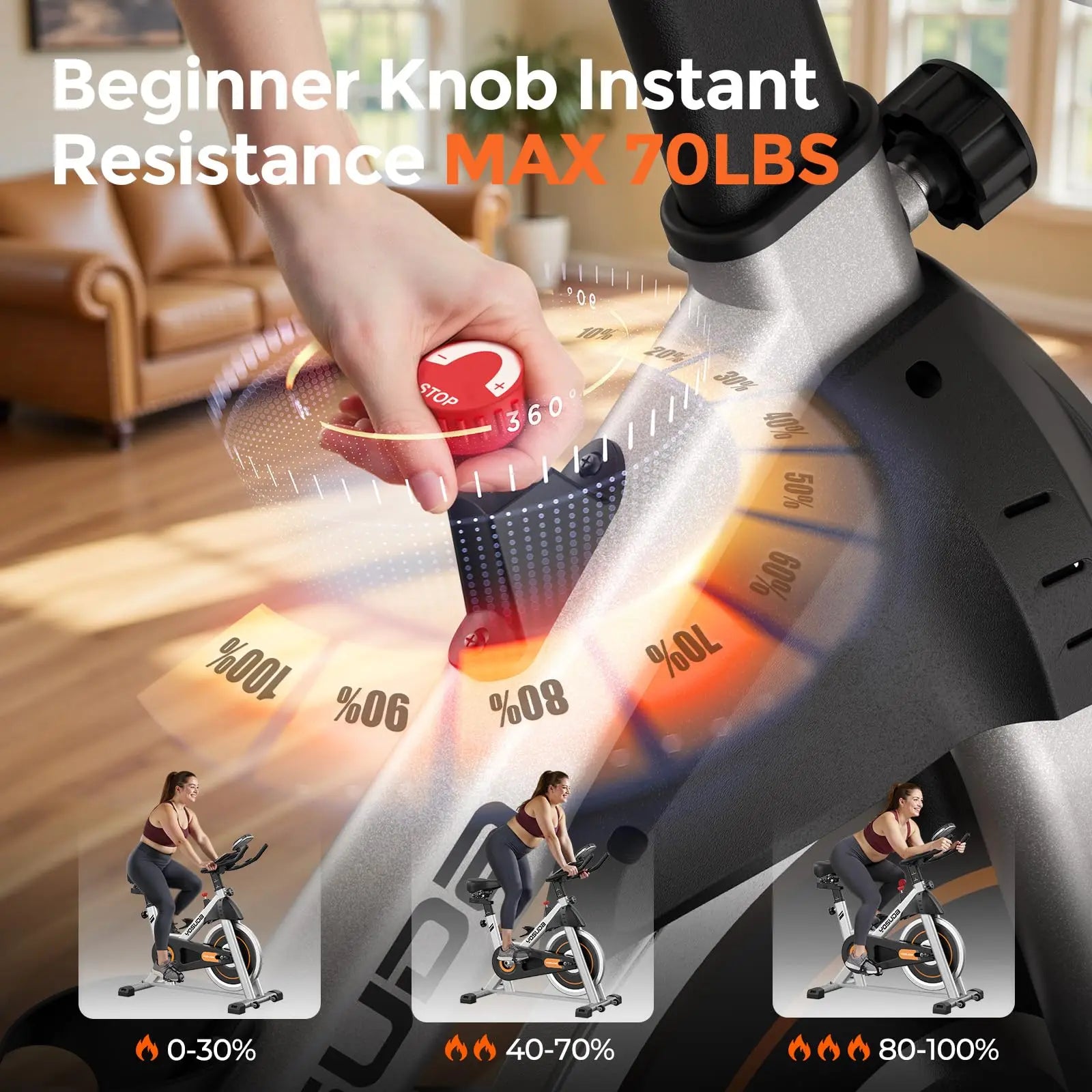 YOSUDA App-Connected Magnetic Exercise Bike