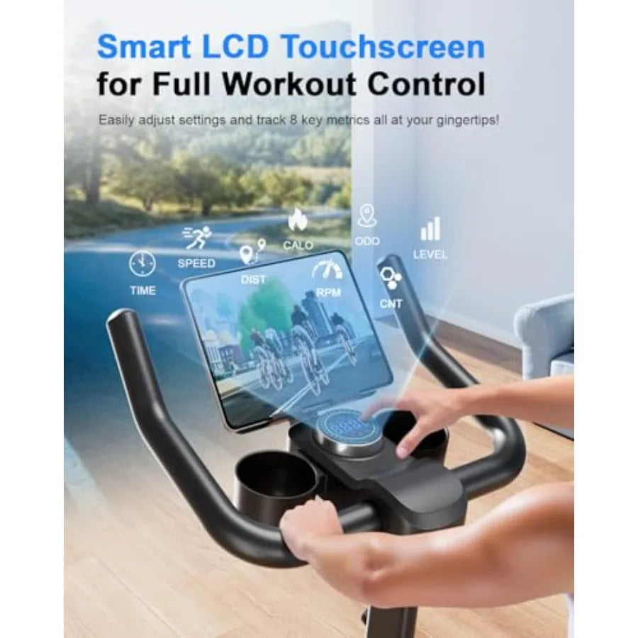 Low-Noise Home Spin Bike – LCD Monitor