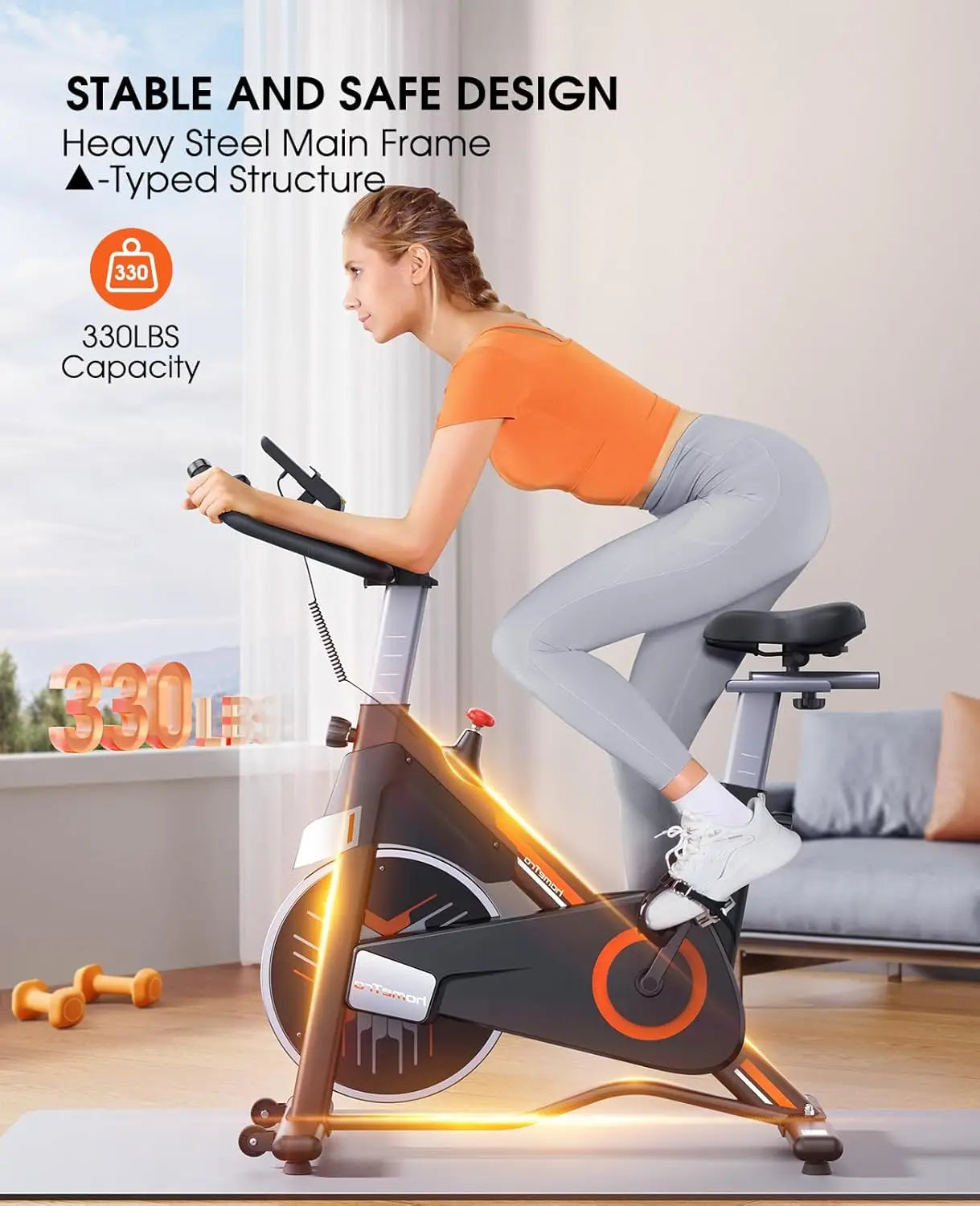 Quiet Magnetic Resistance Stationary Bike