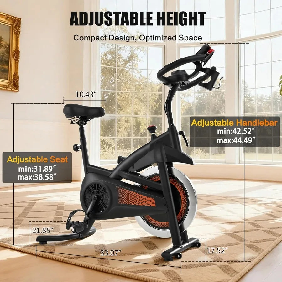Home Gym Spin Bike – Adjustable Seat & Handlebar