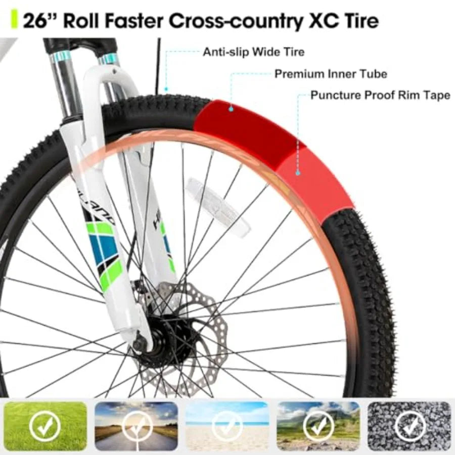 26” 21-Speed Alloy Mountain Bike