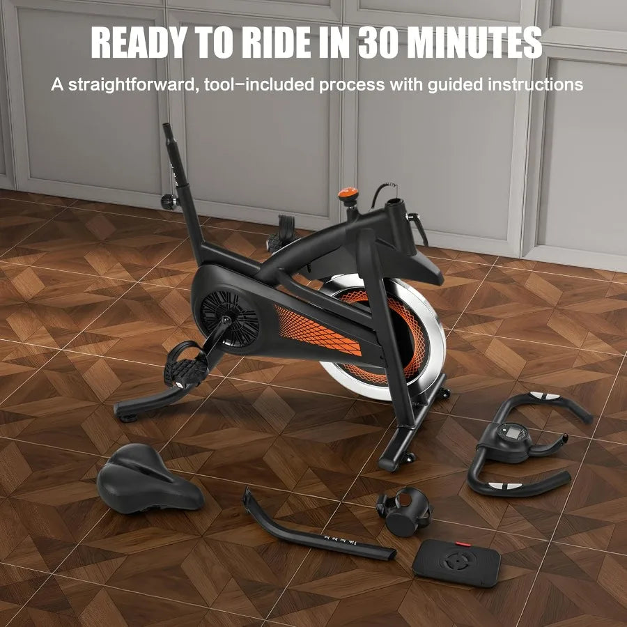Home Gym Spin Bike – Adjustable Seat & Handlebar