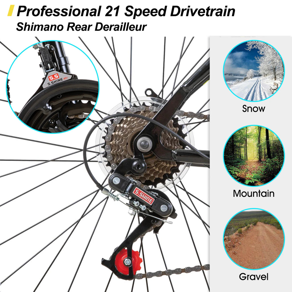 Hil and 24/26” 21-Speed Mountain Bike