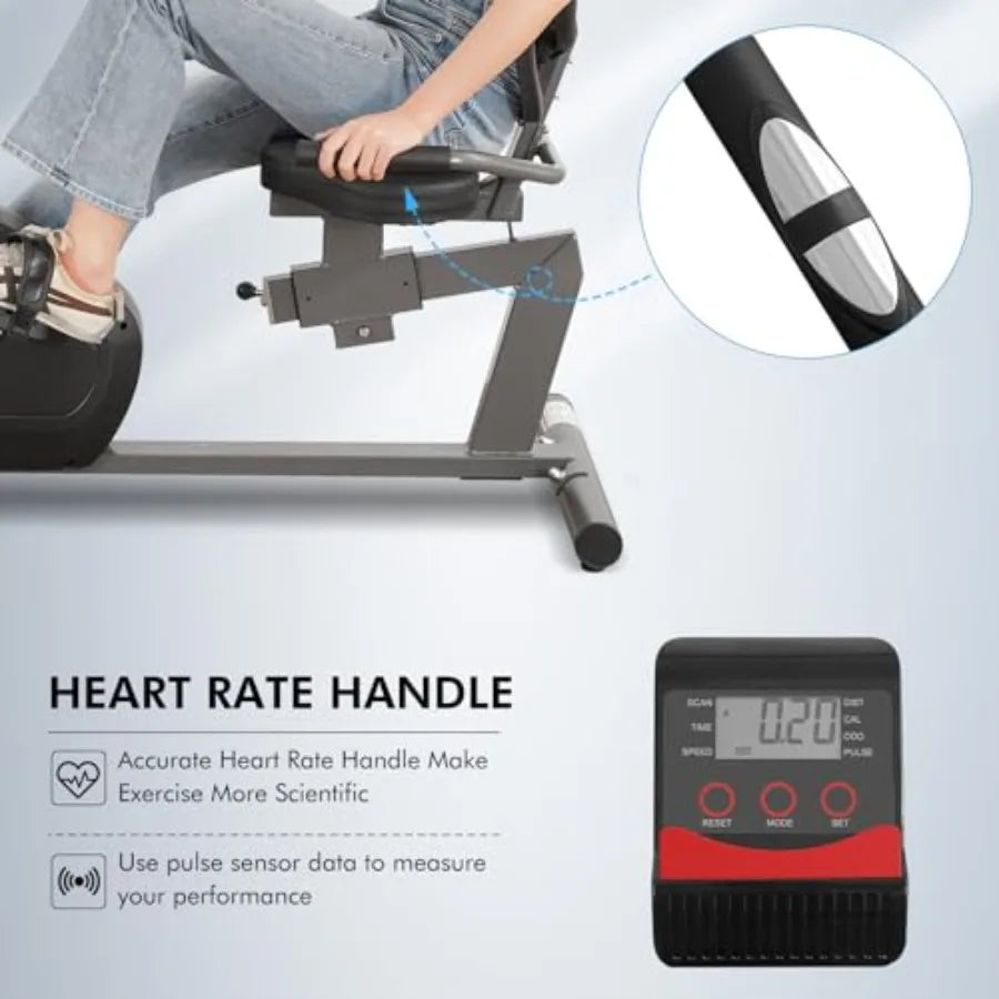 Quiet Recumbent Exercise Bike – 8 Levels