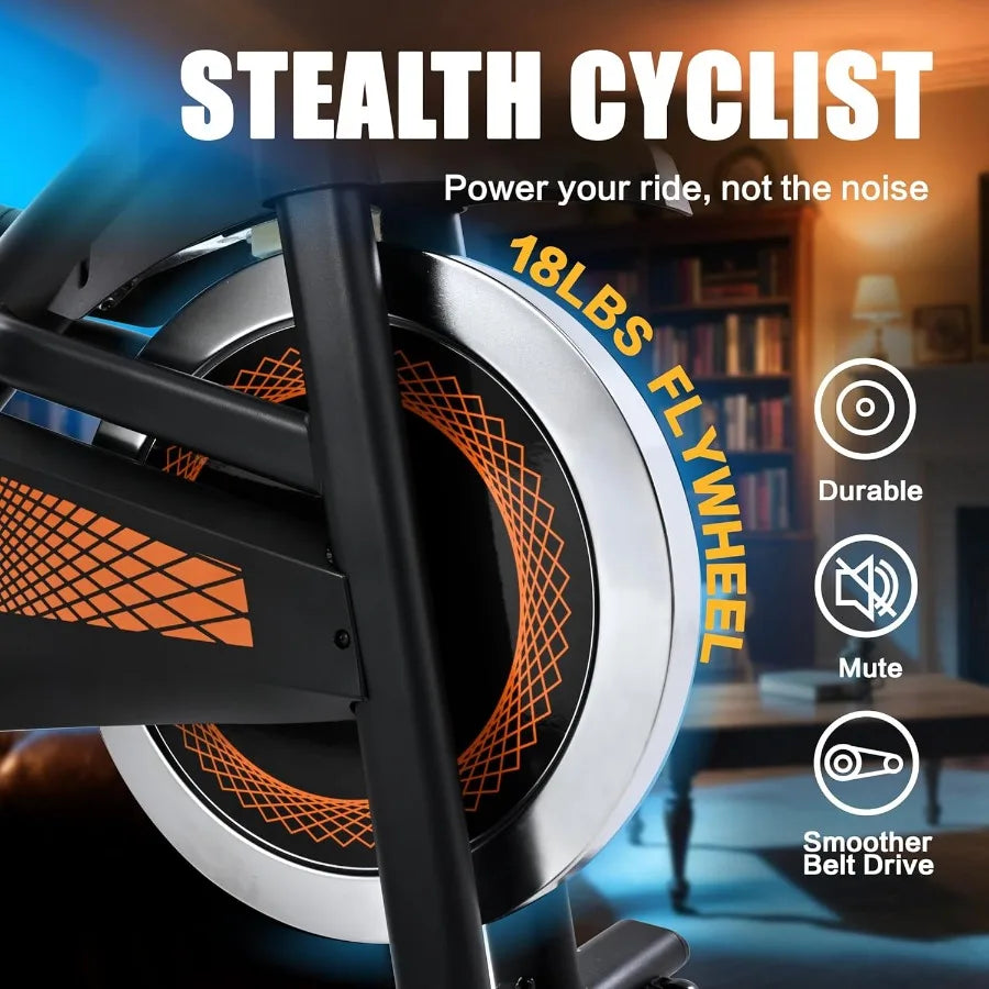 Home Gym Spin Bike – Adjustable Seat & Handlebar