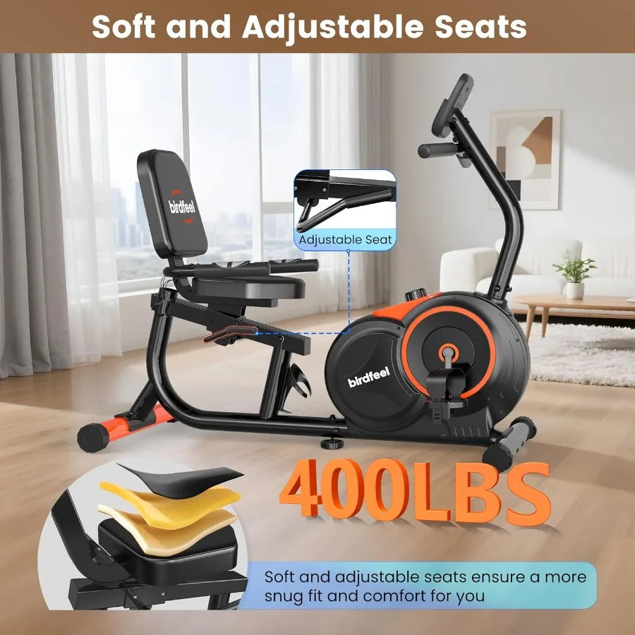 Heavy-Duty Recumbent Bike – 400LB Capacity