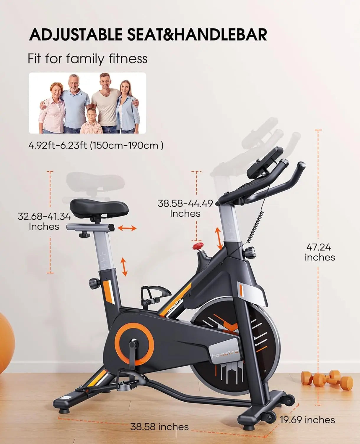 Quiet Magnetic Resistance Stationary Bike